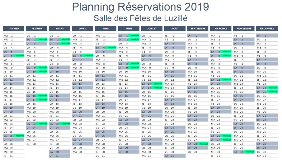 SDF Calendrier 2019 SDF Calendrier 2019