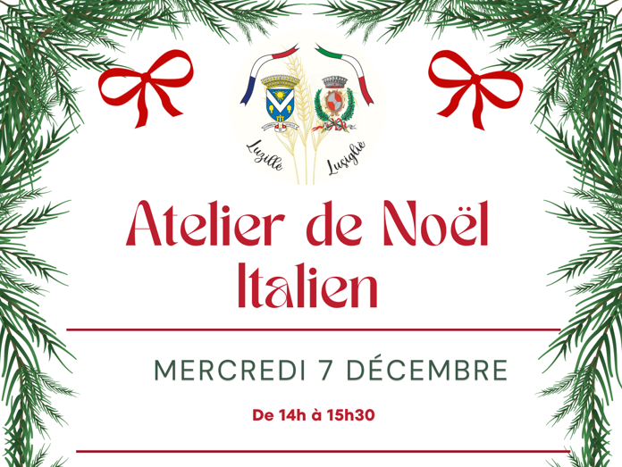 Atelier de Noël Italien pour les enfants !