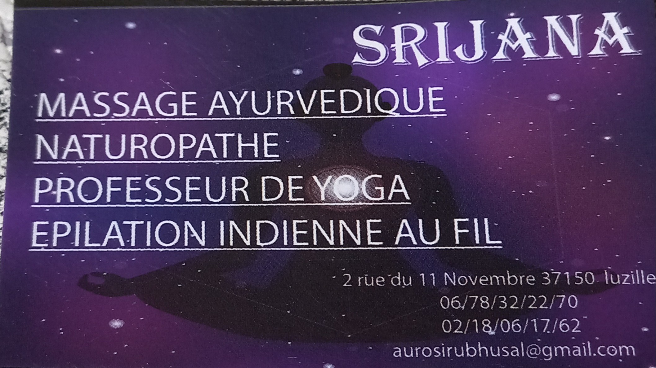 Srijana : massage, épilation, yoga