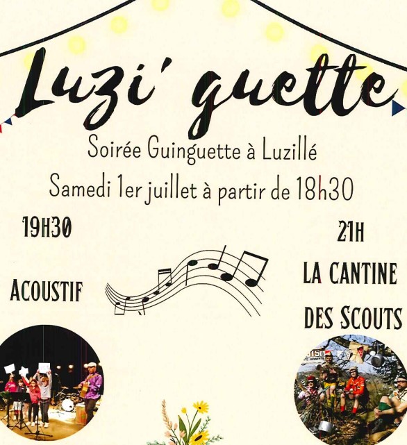 Luzi’guette : soirée Guinguette le 1er juillet