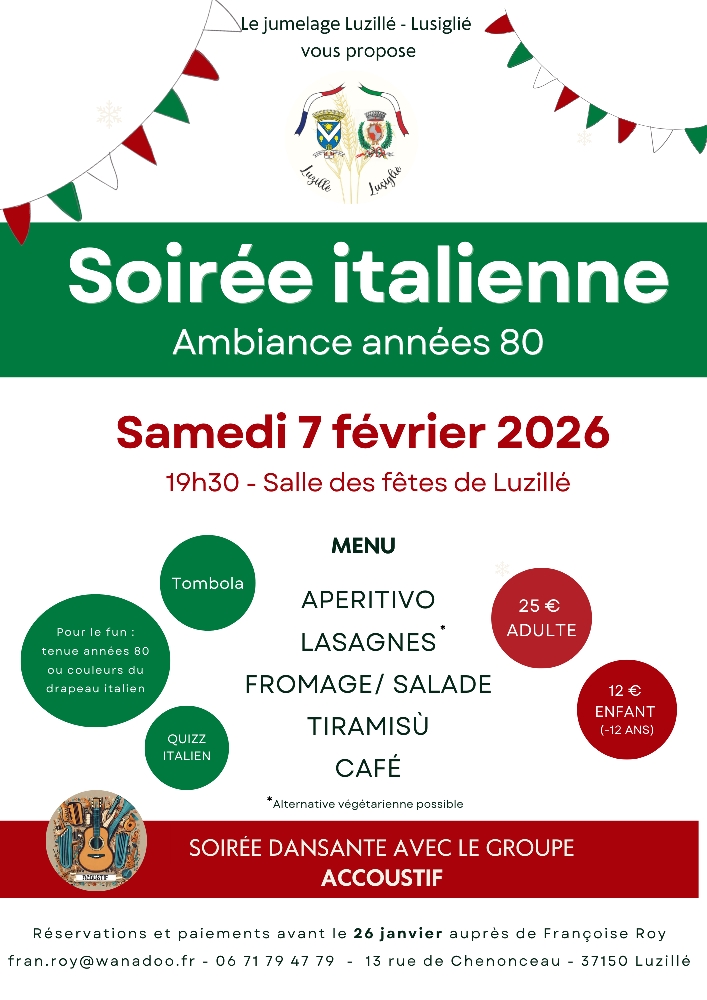 Soirée italienne du Jumelage