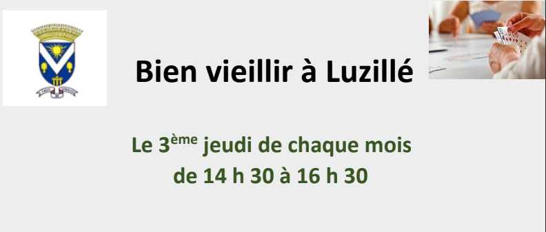 Bien vieillir à Luzillé, RV le 3ème jeudi de chaque mois
