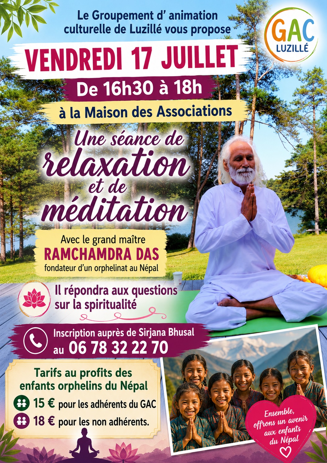 Séance de relaxation et méditation